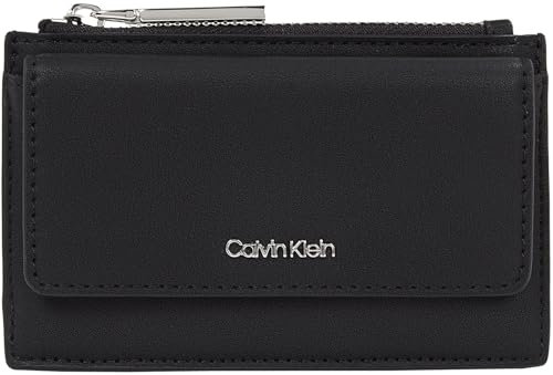 Calvin Klein Damen Geldbörse Must Zip Flap Cardholder Klein, Schwarz (Ck Black), Einheitsgröße