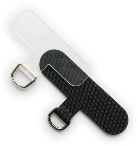 bärge.band® Lanyard Pad: Smartphone-hållare, 2 st (transparent svart) | Universell hållare för placering under telefonens fodral
