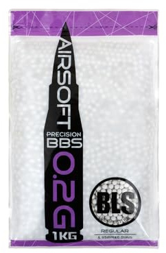 Bolas Airsoft 0,20 g Blancas Bolsa de 6 mm de 1 kg de 5000 BBS de la Marca BLS precisión