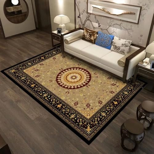 ROSURUG Teppich Balkon Teppichläufer Flur 120X180CM Schöne Blume Design Wohnzimmer Schlafzimmer Teppich rutschfest weich schmutzabweisend Teppich Esszimmer Schlafzimmer Deko rot