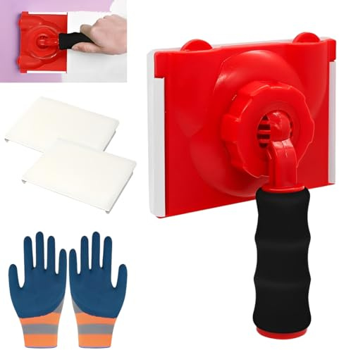 VRYNDH Outil de peinture pour bordures | perfect edge peinture,Pinceau pour bordures avec tampon de retouche - Bac à pinceau pour coins,perfect edge