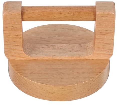 Alipis Torchio per Stampa in Legno di Faggio con Manico Rotondo Baren per Linoleografia con Fondo Liscio Utensile per Brunitura e Stampa in Rilievo Accessorio per Lavori Artigianali e