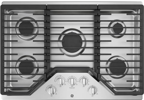 30 Inch Gas Cooktop with Power Boil, Simmer Burner, Continuous Grates, 5 Sealed Burners and ADA Compliant