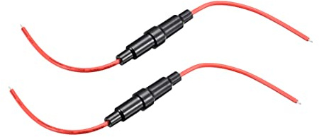 uxcell Inline Screw Type Fuse Holder 18 Gauge AWG 2Pcs for 6mm x 30mm Tube Fuse