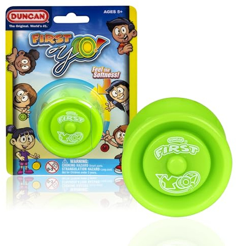 Duncan Toys First Yo! - Best Beginner Yo-Yo for Kids, Responsive Yo Yo, YoYo Toy - Green/Yellow