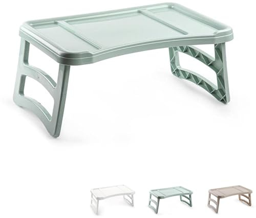 Virsus Vassoio Pieghevole da letto Surt 211A, dimensioni 50x32x22 cm, gambe richiudibili, vassoio pieghevoli salvaspazio per colazione a letto, per mangiare in montagna, mare, campeggio (Verde Acqua)