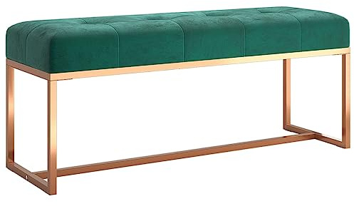 vidaXL Panca Verde Scuro 110x36x45 cm in Velluto