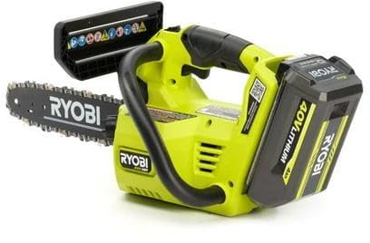 RYOBI 40V HP Brushless 12 in. Top Handle Battery Chainsaw with 4.0 Battery and Charger, RY40590