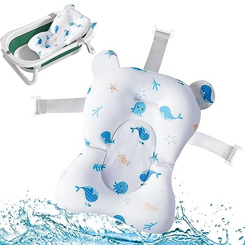 Cojín de Baño para Bebés y Recién Nacidos - Asiento de Bañera con Red de Seguridad