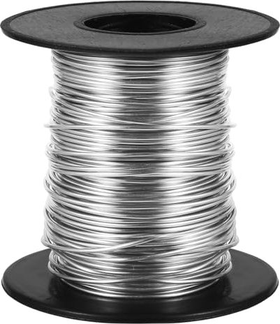 1 Rolle 304 Edelstahldraht 0,8mm x 25m Basteldraht Silber Federstahldraht Floristik Draht zum Basteln Stahldraht Schmuckdraht Verpackung Spulendraht für Handwerk Schmuckherstellung