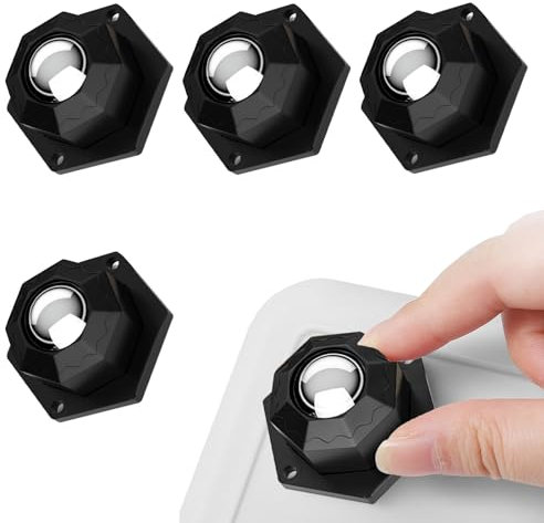 4ruota per mobili, carichi pesanti, 360°, girevoli, 200 kg (nero)