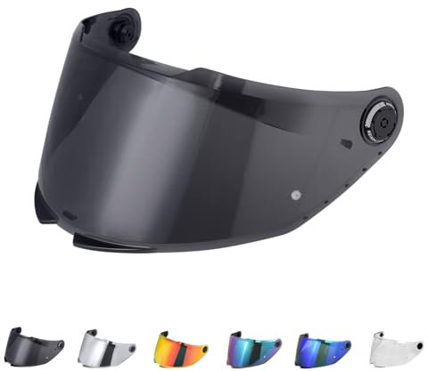 Visera Casco Moto Reemplazo para MT-V-28B/Thunder 4 SV,Lente de Casco de Protección contra el Viento para Motocicleta,Accesorios para Cascos de Moto (Negro)