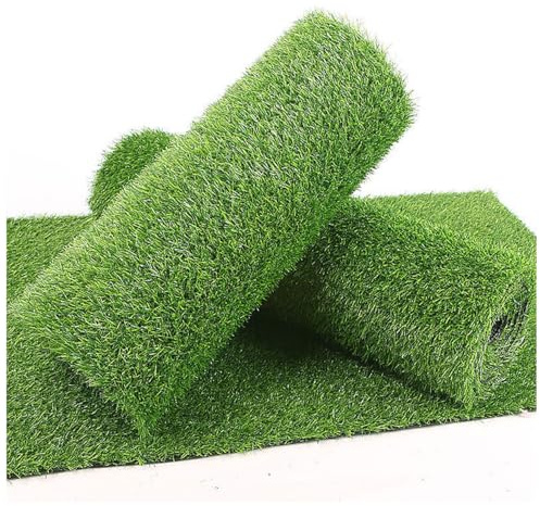 Tapis de gazon artificiel pour jardin et terrasse, idéal pour les terrains de jeux et les zones de sport, facile à nettoyer et à poser, 1 x 10 m