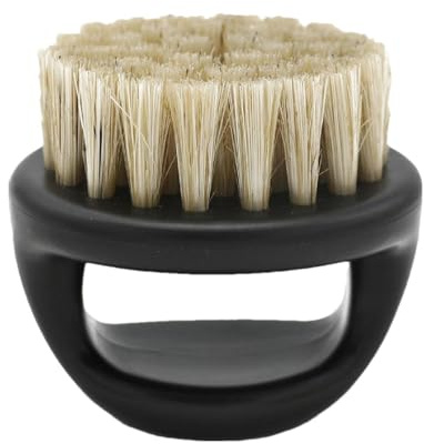 Generic Spazzola per barba rotonda - Spazzola per modellare la barba vintage con manico,Styling dei capelli per il viso per applicazione di olio e balsamo, adatto a casa, in viaggio e al barbiere
