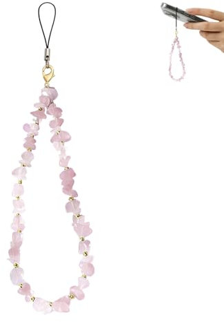 AzureRay Colgante para Móvil con Cuentas, Pulsera Móvil Bohemia de Cristal, 1pcs Cadena Antipérdida para Teléfono, Accesorio para Mujeres y Niñas