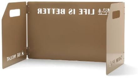 Estufa de exterior plegable para camping, parrillas, paneles de viento con bolsa de transporte, pantalla de viento para estufa