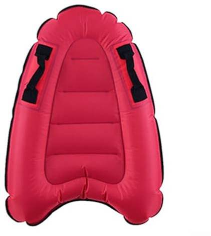 Tavola da surf gonfiabile, 72 x 52 x 15 cm, tavoletta galleggiante per pratica di nuoto, design leggero in PVC con maniglie laterali, piscina per bambini e sport acquatici in spiaggia (rosso)