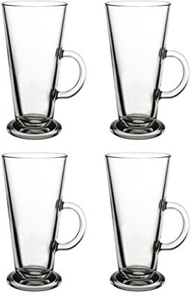 PASABAHCE &apos 55861 – Verres à thé avec anse Columbian 263 ml pour thé, Latte Macchiato, Irish Coffee, Punch, vin chaud, Chocolat Chaud, Lot de 4