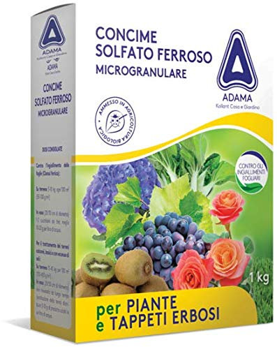 adama Concime Solfato Ferroso microgranulare 1 kg Contro clorosi Prato BIO