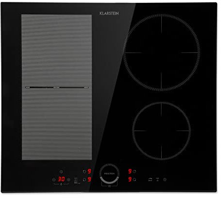 Klarstein 7000W Plaque Induction, Plaque de Cuisson Électrique Encastrable à 4 Feux avec Contrôle Tactile