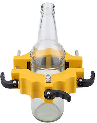 Double Blade Bottle Cutter, DIY Glass Cutter Beer Wine Bottles Cutter Bottle Cutting Tool with Steel Holder For Art Craft Making for 2mm to 8mm Thick Glass Bottles
