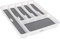 LIVIVO 6 Compartment Cutlery Tray – Grey & White Kitchen Drawer Organiser for Knives, Forks, Spoons, Utensils – BPA-Free Plastic Drawer Divider with Anti-Slip Base – Durable & Easy to Clean