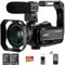 ORDRO 4K Camcorder Vlogging Camera for YouTube AZ30 UHD Video Camera 1080P 60FPS IR Night Vision Wi-Fi Digital Camcorders with Microphone Wide Angle Lens Handheld Stabilizer and 32GB TF Card
