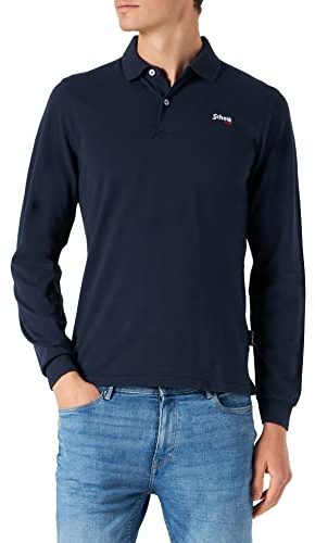 Schott NYC Homme Psjames2ml Polo, Navy, L EU