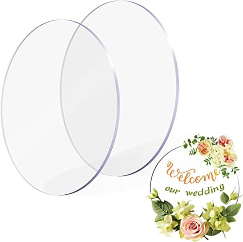 LWAIX Cake Board 24cm Rund Kuchenplatte 2STK Cake Boards Acryl Nicht Klebend Wiederverwendbar Cakeboard für Transport Kuchen und Torten (24CM)