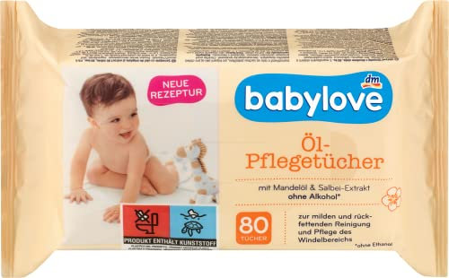 Babylove Feuchttücher und co (10x 80 Tücher, Öl Pflegetücher)