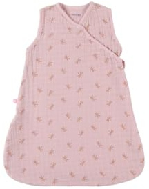 Noukie's - Sovsäck för sommar - 50 cm - 0–3 månader - lätt, praktisk, justerbar - blandad sparkdräkt TOG < 1,0–100% ekologisk bomull chiffong - rosa - trollslända sovsäck
