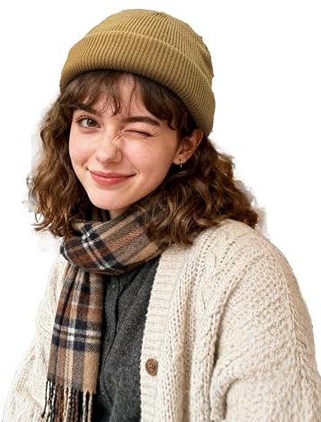Clakllie Cappello a Cranio Spesso Cuffia Elastico Berretto Beanie Watch in Maglia Cappello Lana Merino Trawler,Cappello Donna Invernali Berretto Uomo Caldo in Maglia Lungo o Corto Cappello a Cranio