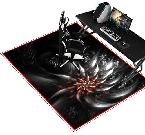 XunZheng Schreibtischstuhl Unterlage, Bürostuhl Matte, Bodenschutzmatte Gaming Teppich, Bodenschutz Bürostuhl Teppichschoner für Parkett, Laminat, Hartböden und Teppichboden 180 x 200 cm