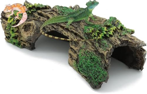 Troncos para Acuarios 14 x 6 x 5,5 cm Resina Tronco Madera Decoracion Acuario Cueva Decoración Hogar Tronco Árbol Hueco Simular Arbol Plantas Acuario Naturales,para Acuarios Pequeños y Medianos