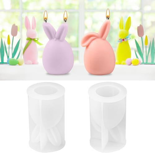 AKONE Stampi a forma di coniglietto pasquale, 2 pezzi, in silicone, per decorazioni pasquali e regali