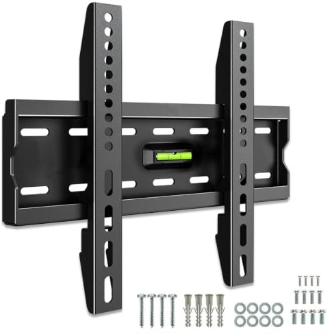TV Wall Bracket 15-42 Inch, Ultra Slim Mount with Spirit Level | Load Capacity 50kg, Flat to Wall Mount, Compatible with Sony Samsung Panasonic LG