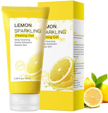 Facial Exfoliator, Vitamin C Exfoliating Gel, Lemon Peeling Gel Removes Dead Skin, Moisturizing Facial Scrubs Anti Pigmentation for All Body Parts