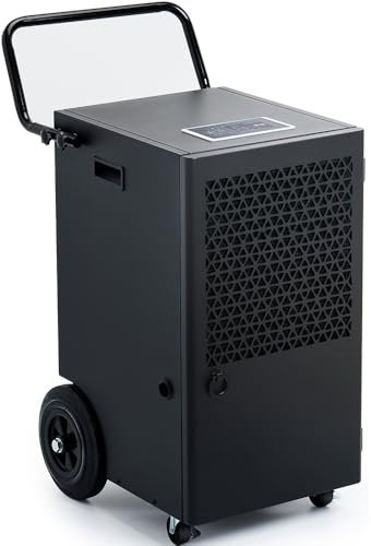 Katenpo 90L/Día Deshumidificador Eléctrico: Portátil Inteligente con Bomba de Drenaje - Compresor Rotativo Controla Humedad para Sótanos/Habitaciones/Garaje｜Bajo Consumo Hogar/Apartamentos/Almacenes