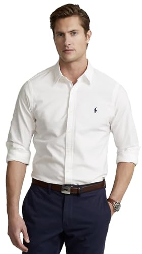 POLO RALPH LAUREN Camicia Oxford Slim Fit, bianco, L