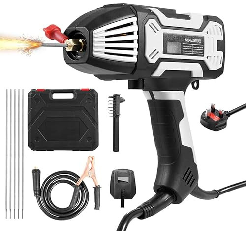 Soldadora manual, 220 V/3000 W, 200 A, electrodos con 6 ajustes de intensidad, IGBT Inverter ARC máquina de soldar portátil para electrodos de 2,4 – 3,2 mm, reparaciones, proyectos de soldadura
