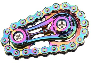 DAFNE Cadena Fidget con Engranajes,Spinner de Mano Metálico para Alivio de Estrés y Concentración,Juguete Sensorial para Niños y Adultos,Diseño Ajustable y Creativo