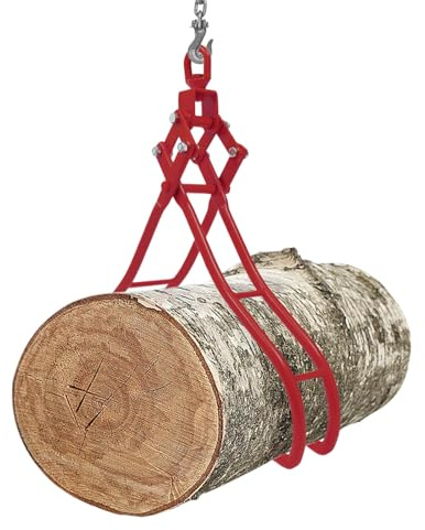 HPDTZ Pinzas para tronco de árbol de 4 pulgadas, 4 garras, elevación de troncos de árbol, pinzas de madera, 4 garras, capacidad de carga de 2 toneladas, tractor forestal, transporte, diámetro de