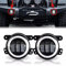 skuntuguang 2 10,2 cm rund schwarz 30 W LED Nebel Licht Front Bumper Beleuchtung mit Halo Ring DRL für Wrangler
