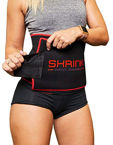 Shrink hochwertiger Neopren Bauchweggürtel für Damen und Herren - Schwitzgürtel zur Anregung der Fettverbrennung und Muskelstimulation - Praktischer Fitnessgürtel und Bauchgurt