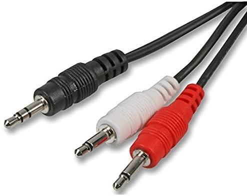 CableStop® 3.5mm Mini Jack Stereo Plug to 2 x Mono Plugs Audio Splitter Lead Cable - 3m