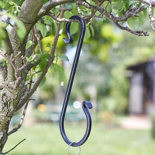 Garden Mile 6 Hanging S Tree Hook Garden Flower Basket Hanger Outdoor Hook for Bird Feeders Plant Hanger for Solar Lights & Wind Chimes Wall Mounted Bracket