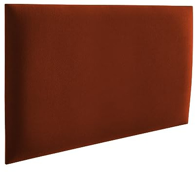 RAVIO Stoppade väggpaneler | 3D-paneler med skum | Väggkudde som sänggavel | Väggdekoration för sovrum, barnrum, kontor, hall |Roströd, 40 x 30 cm