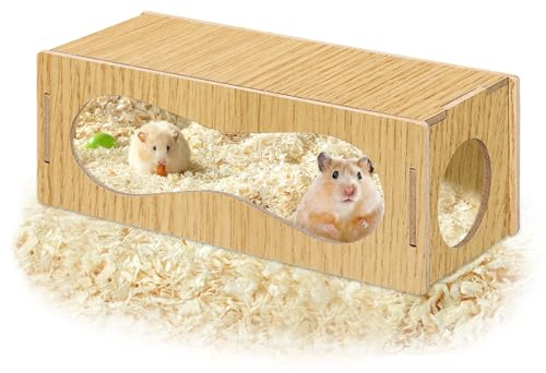 Niche en bois pour hamster - Accessoire pour activités de vie, jouets et décoration - Taille S