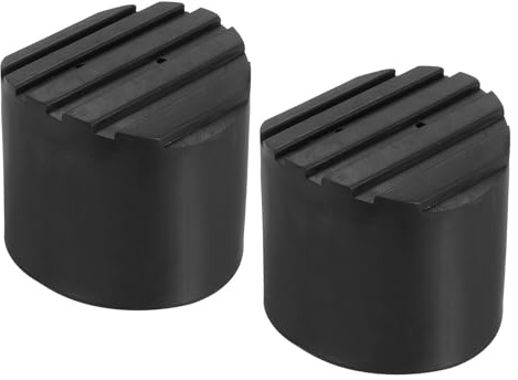PATIKIL Escalera Antideslizante Pies 2,7/68mm, 2uds Goma Redondo Pie Protector Estera Cojín Reemplazo para Telescópica Plegable Extensión Escalera Protección, Negro