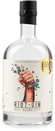 Riot Gin – London Dry Gin 50% Vol. | Mehrfach ausgezeichnet | Handgefertigt & destilliert in Deutschland | Intensive Wacholder- & Zitrusnoten | 7 Botanicals | Perfekt für Gin Tonic | 0,5l